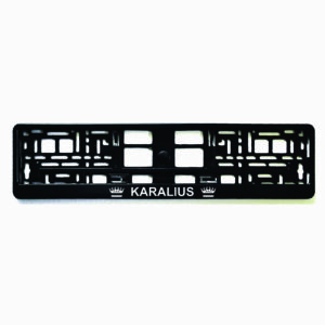 Rėmelis numeriui su užrašu Karalius