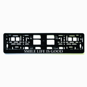 Rėmelis numeriui su užrašu Smile life is good