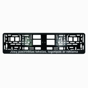 Karboninis rėmelis numeriui su jūsų tekstu, logotipu ar reklama