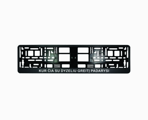 Karboninis rėmelis numeriui - KUR ČIA SU DYZELIU GREITĮ PADARYSI