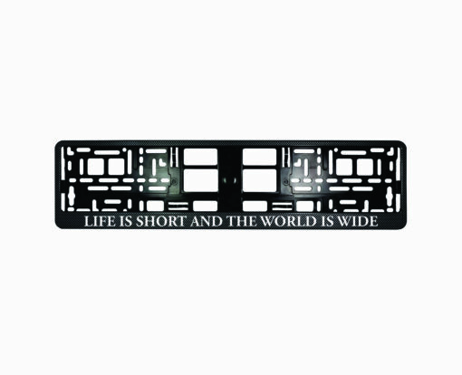 Karboninis rėmelis numeriui - Life is short and the world is wide
