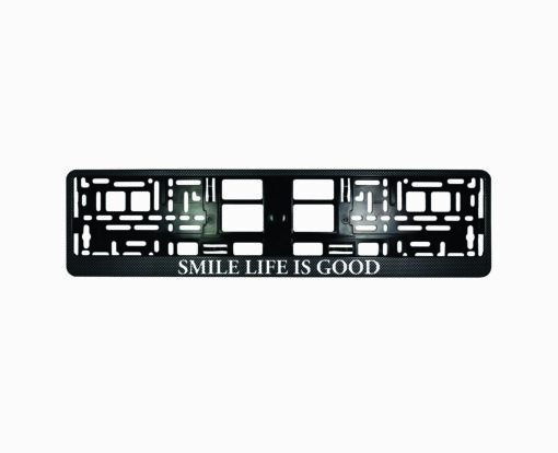 Karboninis rėmelis numeriui - Smile life is good