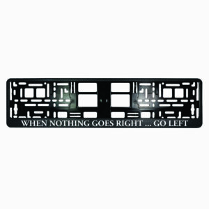 Karboninis rėmelis numeriui - When nothing goes right go left