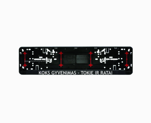 Wurth rėmelis numeriui su užrašu - koks gyvenimas tokie ir ratai