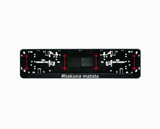 Wurth rėmelis numeriui su užrašu - hakuna matata