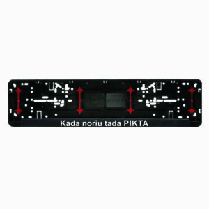 Wurth rėmelis numeriui su užrašu - kada noriu tada pikta