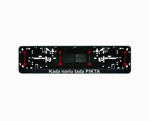 Wurth rėmelis numeriui su užrašu - kada noriu tada pikta