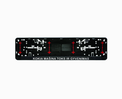 Wurth rėmelis numeriui su užrašu - kokia mašina toks ir gyvenimas