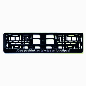 Rėmelis numeriui su pasirinktu tekstu ar logotipu