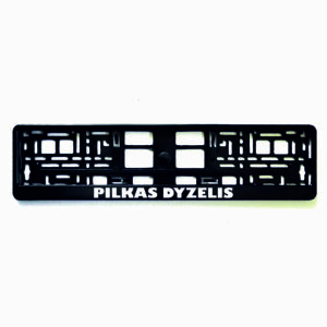 Rėmelis numeriui su užrašu PILKAS DYZELIS