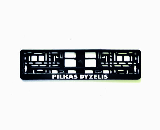 Rėmelis numeriui su užrašu PILKAS DYZELIS