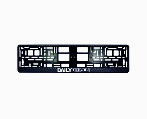 Karboninis rėmelis numeriui su užrašu daily driven 2