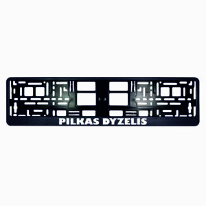 Karboninis rėmelis numeriui su užrašu PILKAS DYZELIS