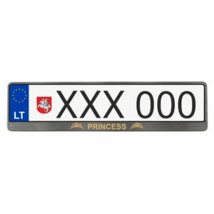 Numerių rėmelis Carbon su užrašu Princess