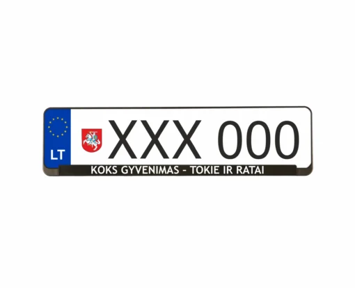 Numerių rėmelis Wurth su užrašu Koks gyvenimas - tokie ir ratai