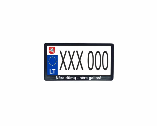 JAV tipo rėmelis numeriui - nėra dūmų nėra galios